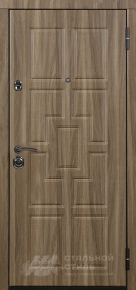 Светлая металлическая дверь (беленый дуб) с отделкой МДФ ПВХ - фото