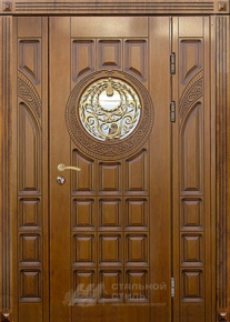Парадная дверь №83 с отделкой Массив дуба - фото
