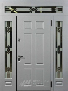 Парадная дверь №346 с отделкой Массив дуба - фото