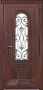 Парадная дверь №395 с отделкой Массив дуба - фото