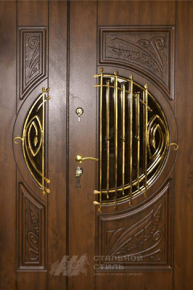 Парадная дверь №89 с отделкой Массив дуба - фото