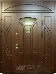 Парадная дверь №36 с отделкой Массив дуба - фото