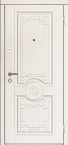 Входная дверь в квартиру белого цвета с отделкой МДФ ПВХ - фото