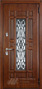 Парадная дверь №391 с отделкой Массив дуба - фото