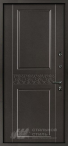 Серая входная дверь (муар) в квартиру с отделкой МДФ RAL - фото №2