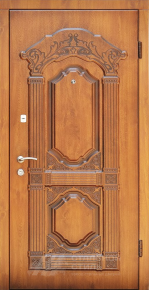 Парадная дверь №381 с отделкой Массив дуба - фото