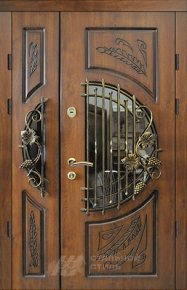 Парадная дверь №72 с отделкой Массив дуба - фото