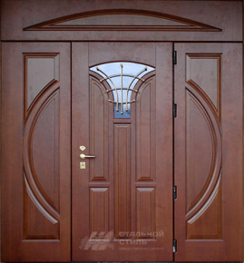 Парадная дверь №16 с отделкой Массив дуба - фото
