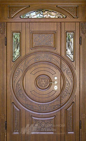 Парадная дверь №76 с отделкой Массив дуба - фото