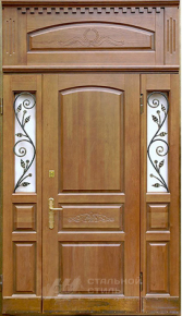 Парадная дверь №43 с отделкой Массив дуба - фото