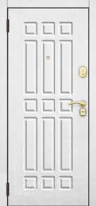 Входная дверь с белой панелью №532 с отделкой МДФ ПВХ - фото №2