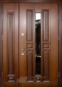 Парадная дверь №81 с отделкой Массив дуба - фото