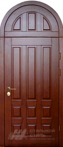 Парадная дверь №124 с отделкой Массив дуба - фото