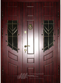 Парадная дверь №15 с отделкой Массив дуба - фото