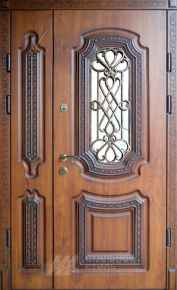 Парадная дверь №409 с отделкой Массив дуба - фото
