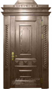 Парадная дверь №13 с отделкой Массив дуба - фото