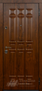 Тёмная входная дверь в квартиру с отделкой МДФ ПВХ - фото