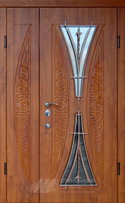 Парадная дверь №397 с отделкой Массив дуба - фото