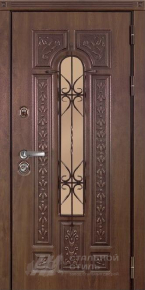 Парадная дверь №412 с отделкой Массив дуба - фото