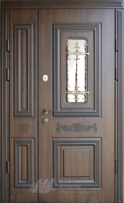 Парадная дверь №359 с отделкой Массив дуба - фото