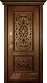 Парадная дверь №363 с отделкой Массив дуба - фото