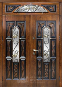 Парадная дверь №379 с отделкой Массив дуба - фото