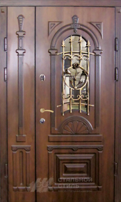 Парадная дверь №79 с отделкой Массив дуба - фото