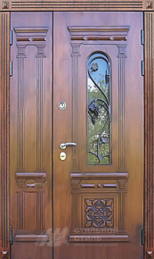 Парадная дверь №113 с отделкой Массив дуба - фото