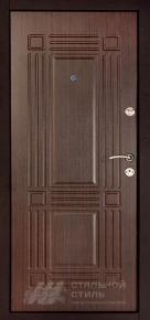 Утепленная входная коричневая дверь с отделкой МДФ ПВХ - фото №2