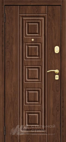 Темная входная дверь с отделкой МДФ для квартиры с отделкой МДФ ПВХ - фото №2