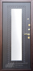Дверь с зеркалом №3 с отделкой МДФ ПВХ - фото №2