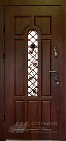 Дверь «Дверь с ковкой №10» c отделкой МДФ ПВХ