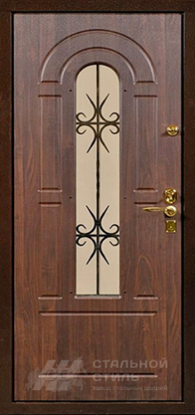 Дверь «Дверь с ковкой №14» c отделкой МДФ ПВХ