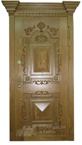 Дверь «Парадная дверь №58» c отделкой Массив дуба