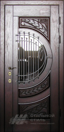 Дверь «Парадная дверь №399» c отделкой Массив дуба