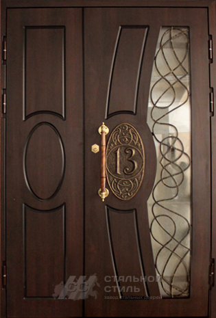 Дверь «Парадная дверь №109» c отделкой Массив дуба