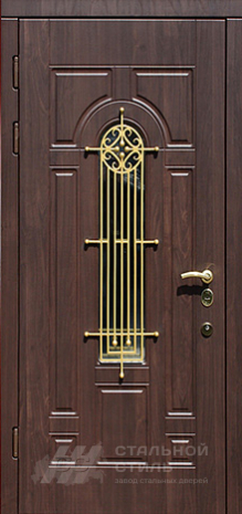 Дверь «Дверь с ковкой №6» c отделкой МДФ ПВХ