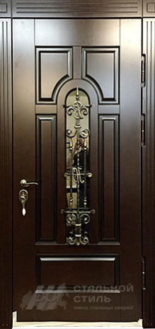Дверь «Дверь с ковкой №16» c отделкой МДФ ПВХ