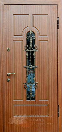 Дверь «Дверь с ковкой №19» c отделкой МДФ ПВХ