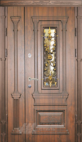 Дверь «Парадная дверь №84» c отделкой Массив дуба