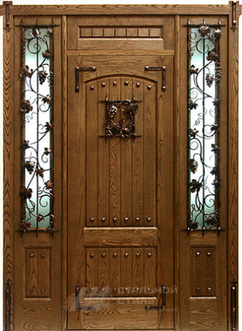 Дверь «Парадная дверь №8» c отделкой Массив дуба
