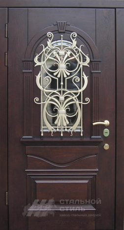 Дверь «Парадная дверь №52» c отделкой Массив дуба