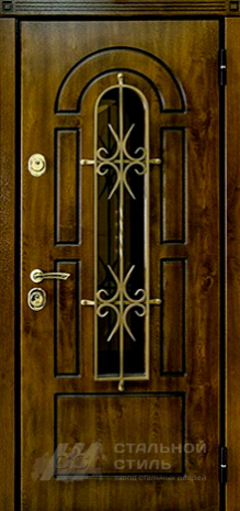 Дверь «Дверь с ковкой №12» c отделкой МДФ ПВХ