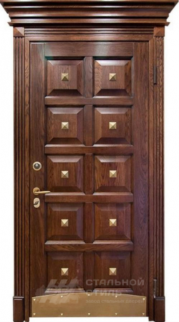 Дверь «Парадная дверь №374» c отделкой Массив дуба