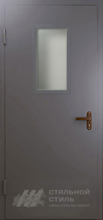 Дверь «Техническая дверь со стеклом №4» c отделкой Нитроэмаль