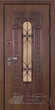 Дверь «Парадная дверь №412» c отделкой Массив дуба