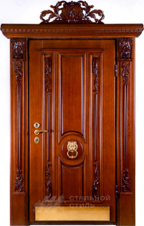 Дверь «Парадная дверь №40» c отделкой Массив дуба