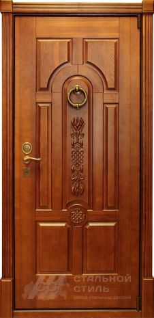 Дверь «Парадная дверь №398» c отделкой Массив дуба