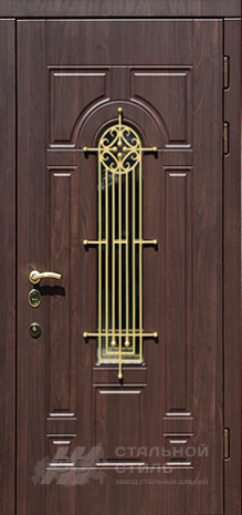 Дверь «Дверь с ковкой №6» c отделкой МДФ ПВХ