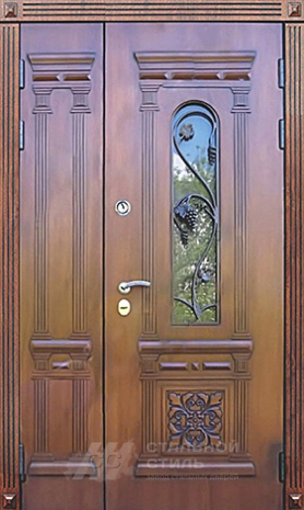 Дверь «Парадная дверь №113» c отделкой Массив дуба